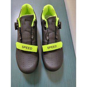 Speed Cycling Shoes Size 43 Black Green Without Cycling Cleats